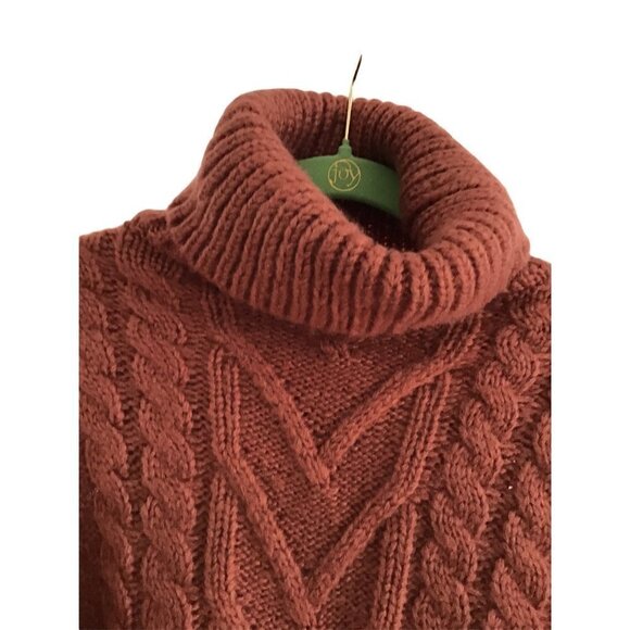 ZAFUL SZ OS SOFT RUST CABLE KNIT SWEATER - Picture 5 of 7